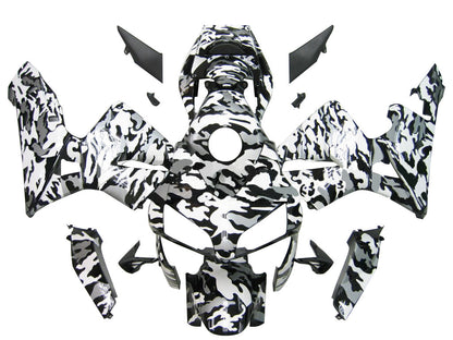 Carene 2003-2004 Honda CBR 600 RR Blk Wht Silver Camouflage Racing Generico