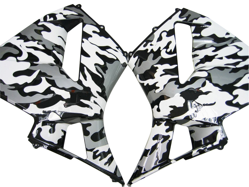 Carene 2003-2004 Honda CBR 600 RR Blk Wht Silver Camouflage Generico