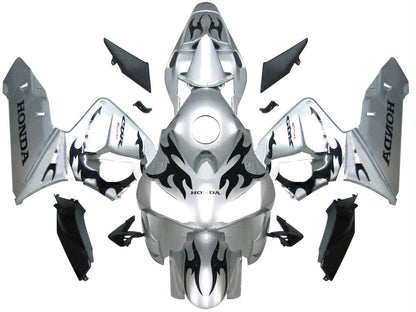 Carene 2003-2004 Honda CBR 600 RR Silver &amp; Black Tribal Tatoo Generico