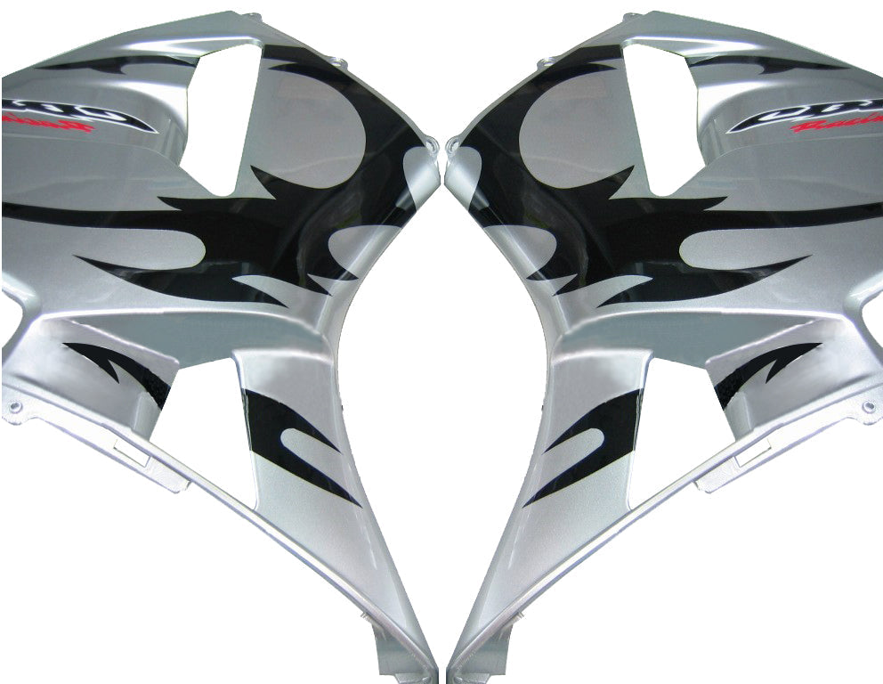 Carene 2003-2004 Honda CBR 600 RR Silver &amp; Black Tribal Tatoo Generico