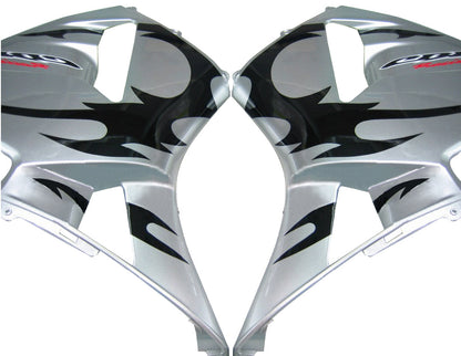 Carene 2003-2004 Honda CBR 600 RR Silver &amp; Black Tribal Tatoo Racing Generico