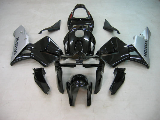 Amotopart 2005-2006 Honda CBR600 Cladding Black & Sliver Kit