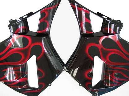 Carene 2005-2006 Honda CBR 600 RR Black &amp; Red Flame CBR Racing Generico