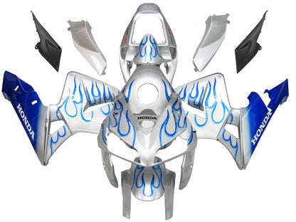 Carene 2005-2006 Honda CBR 600 RR Silver &amp; Blue Flame Generico