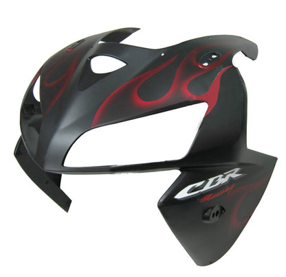 Carene 2005-2006 Honda CBR 600 RR Matte Black &amp; Red Flame Generico