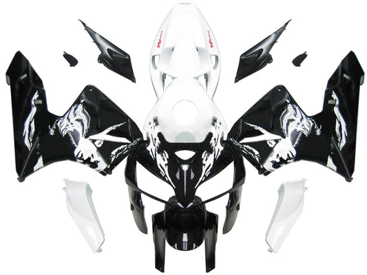 Carene 2005-2006 Honda CBR 600 RR Bianco &amp; Nero Tribal Generic