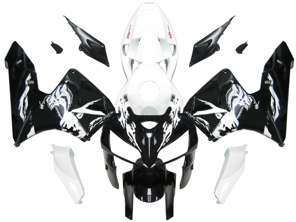 Carene 2005-2006 Honda CBR 600 RR Bianco &amp; Nero Tribal Racing Generico