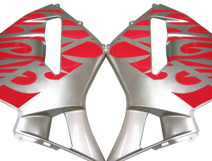 Carene 2005-2006 Honda CBR 600 RR Silver &amp; Red Tribal Generic