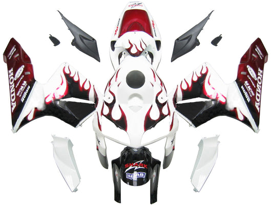 Carene 2005-2006 Honda CBR 600 RR Bianco Nero&amp;Rosso Fiamma Generico