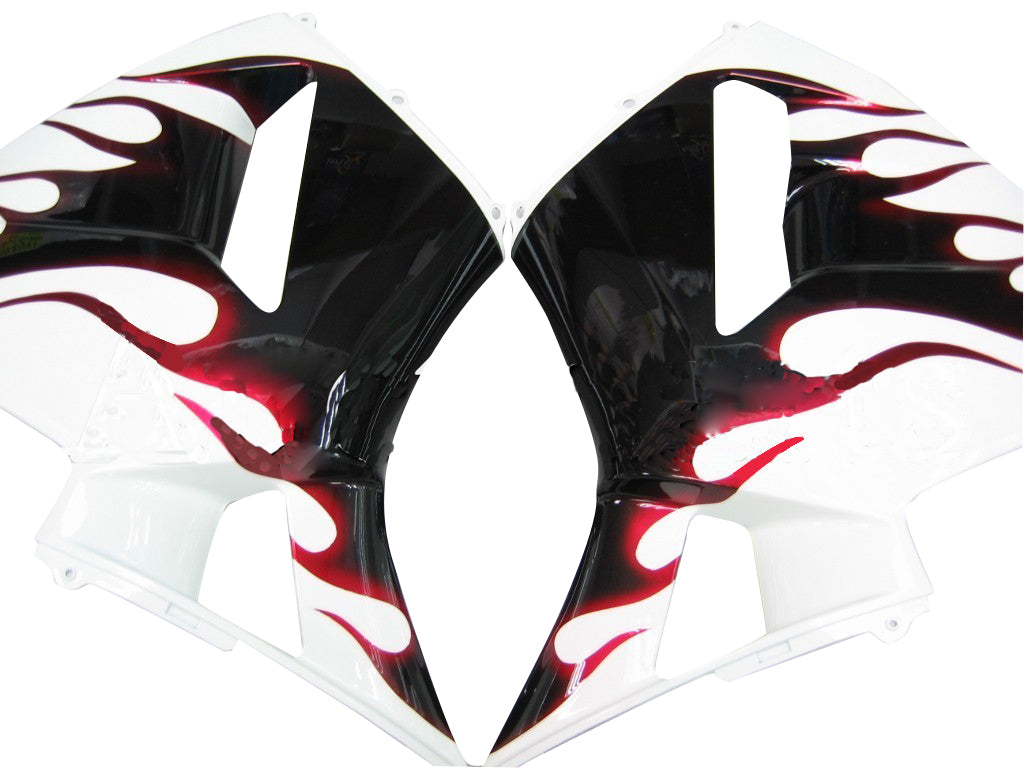 Carene 2005-2006 Honda CBR 600 RR White Black&amp;Red Flame Racing Generico