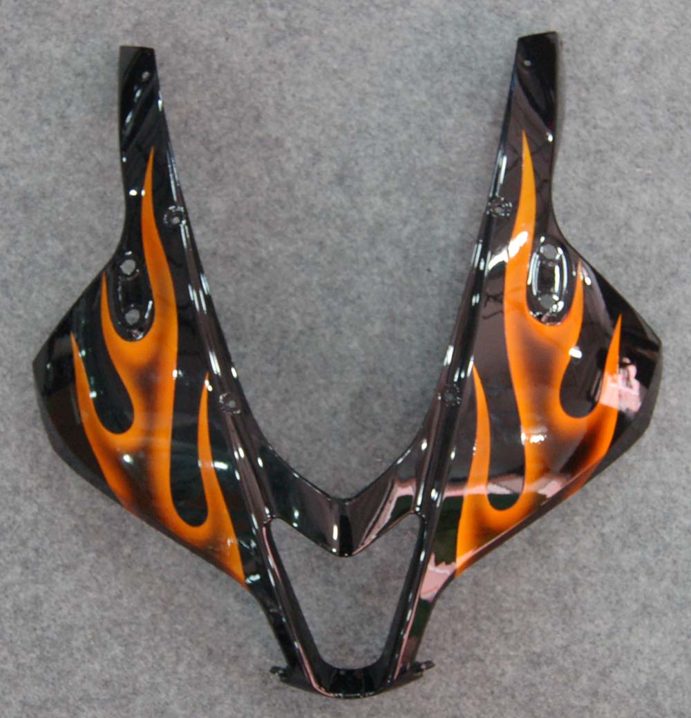 Carene 2007-2008 Honda CBR 600 RR Black &amp; Orange Flame Racing Generico