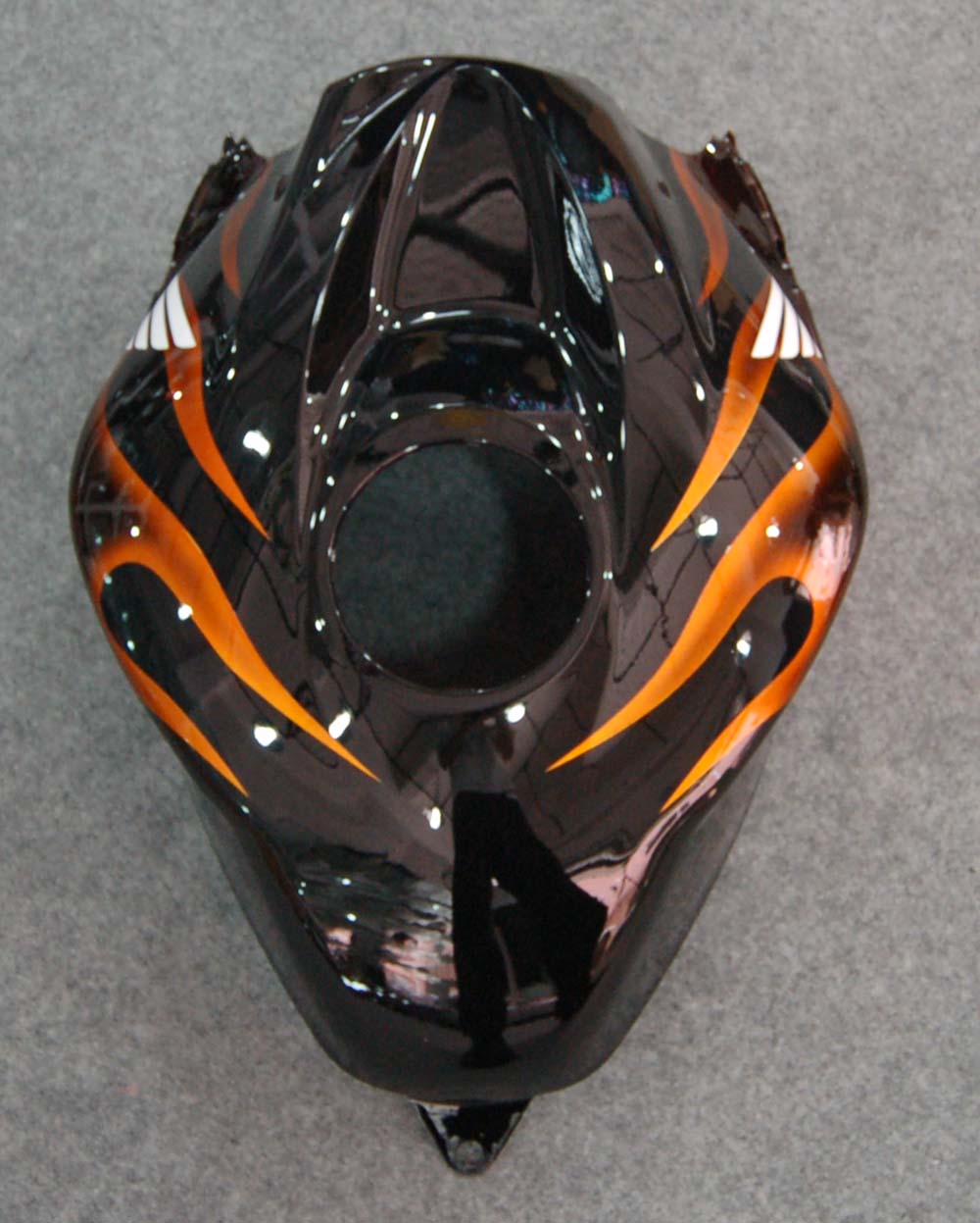 Carene 2007-2008 Honda CBR 600 RR Black &amp; Orange Flame Generico