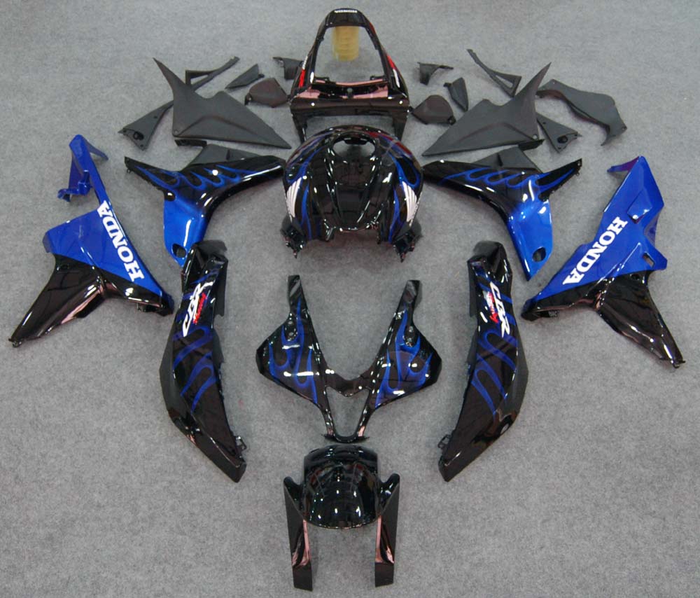 Carene 2007-2008 Honda CBR 600 RR Black &amp; Blue Flame Racing Generico