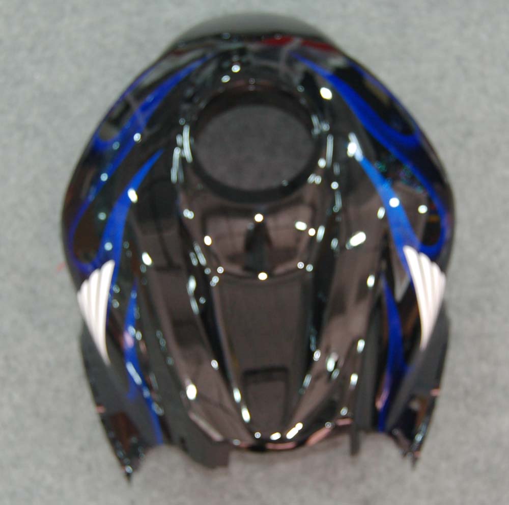 Carene 2007-2008 Honda CBR 600 RR Black &amp; Blue Flame Generico