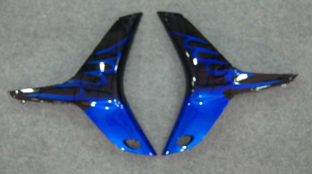 Carene 2007-2008 Honda CBR 600 RR Black &amp; Blue Flame Racing Generico