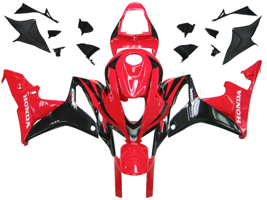 Carene 2007-2008 Honda CBR 600 RR Rosso &amp; Nero CBR Racing Generico