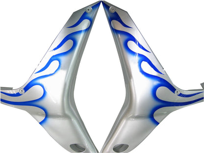 Carene 2007-2008 Honda CBR 600 RR Silver &amp; Blue Flame Racing Generico