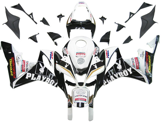 Amotopart 2007-2008 CBR600 Honda Disguise White & Black Kit