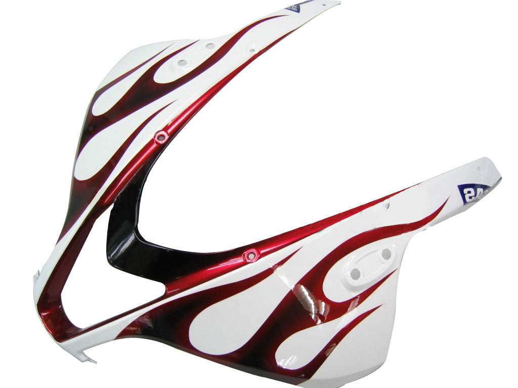 Carene 2007-2008 Honda CBR 600 RR White Black&amp;Red Flame CBR Racing Generic