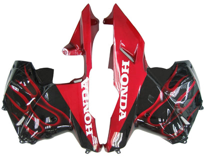 Carene 2009-2012 Honda CBR 600 RR Black &amp; Red Flame Racing Generico