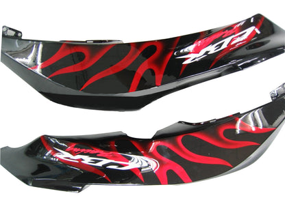 Carene 2009-2012 Honda CBR 600 RR Black &amp; Red Flame Racing Generico