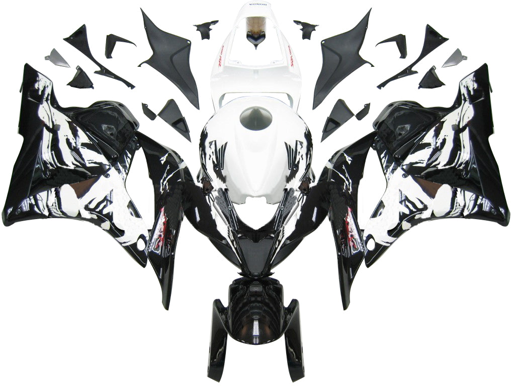 Carene 2009-2012 Honda CBR 600 RR Black &amp; White Tribal Racing Generico