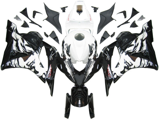 Carene 2009-2012 Honda CBR 600 RR Black &amp; White Tribal Racing Generico