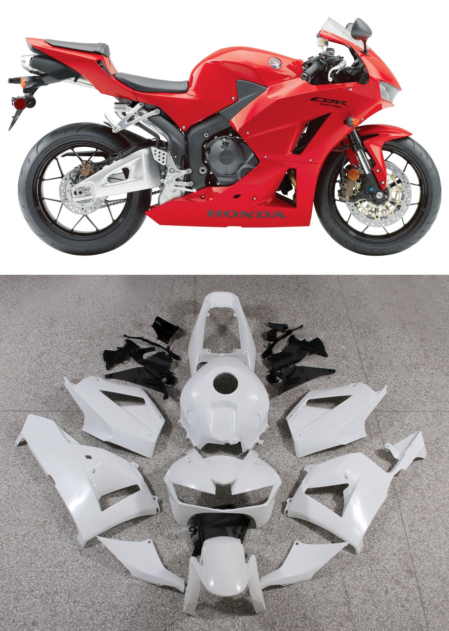 Amotopart 2013-2023 CBR600RR Kit rosso Honda