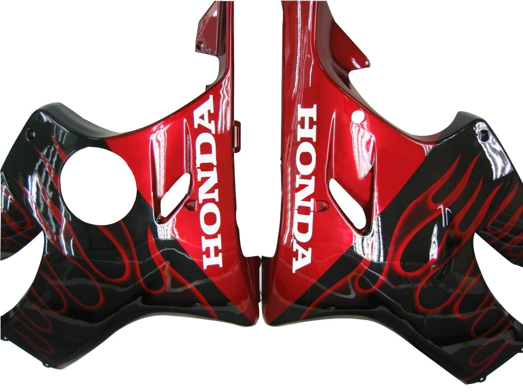 Carene 2001-2003 Honda CBR 600 F4i Black &amp; Red Flame Racing Generico