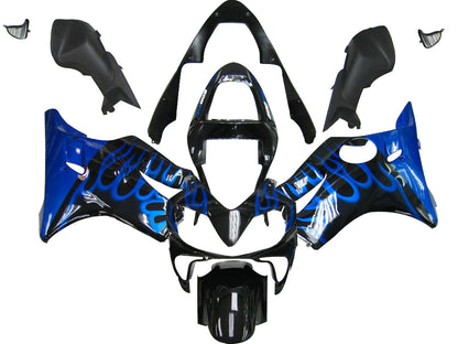 Carene 2001-2003 Honda CBR 600 F4i Black &amp; Blue Flame Racing Generico