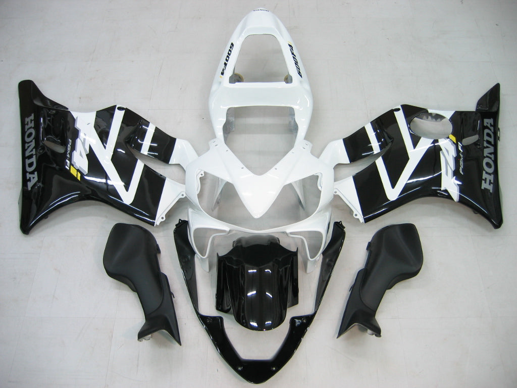 Carene 2001-2003 Honda CBR600 F4i Nero &amp; Bianco F4i Racing Generico