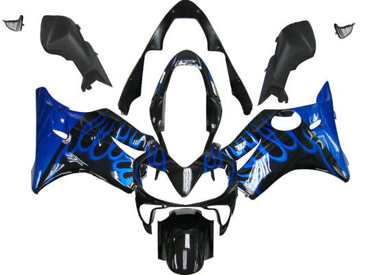 Carene 2004-2007 Honda CBR 600 F4i Black &amp; Blue Flame Generico