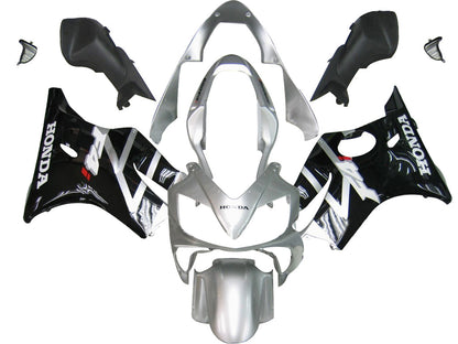 Carene 2004-2007 Honda CBR 600 F4i Silver &amp; Black F4i Racing Generico