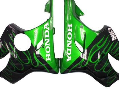 Carene 2004-2007 Honda CBR 600 F4i Black &amp; Green Flame Racing Generico