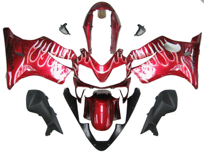 Carene 2004-2007 Honda CBR 600 F4i Cherry Red &amp; White Flame Racing Generico