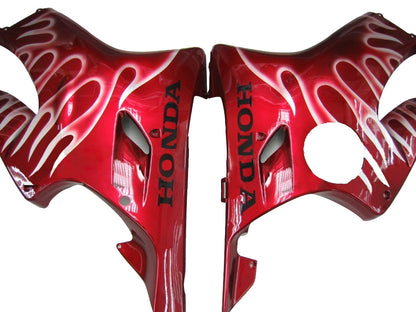 Carene 2004-2007 Honda CBR 600 F4i Cherry Red &amp; White Flame Racing Generico