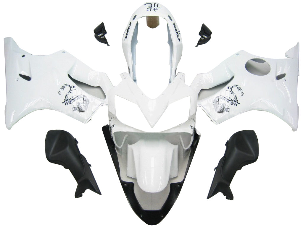 Carene 2004-2007 Honda CBR 600 F4i White &amp; Chinese Dragon Racing Generico