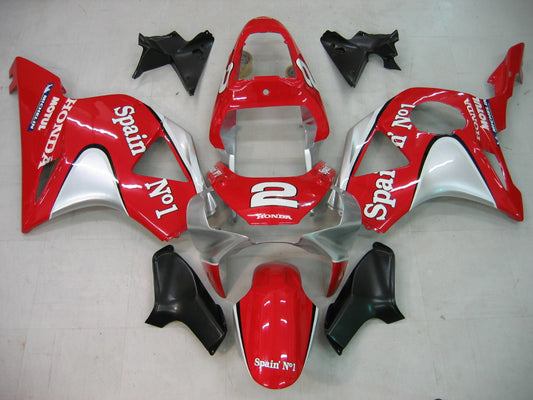 Amotopart 2002-2003 HONDA CBR954 Abbigliamento del kit rosso e bianco