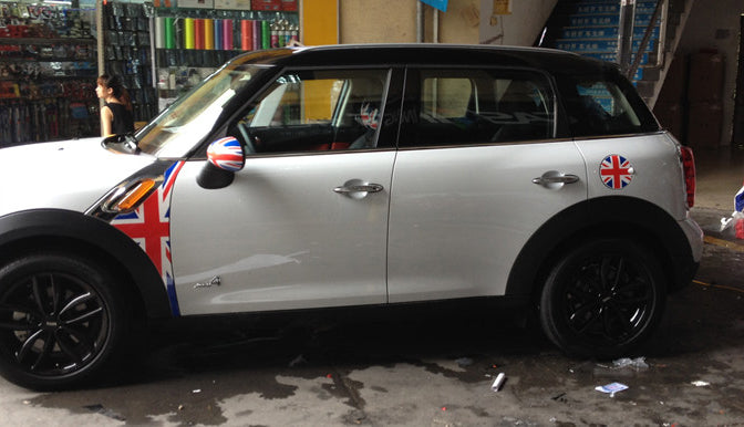 Adesivo in vinile con motivo a scacchi con bandiera del Regno Unito Union Jack per coperchio del tappo del serbatoio Mini Cooper generico