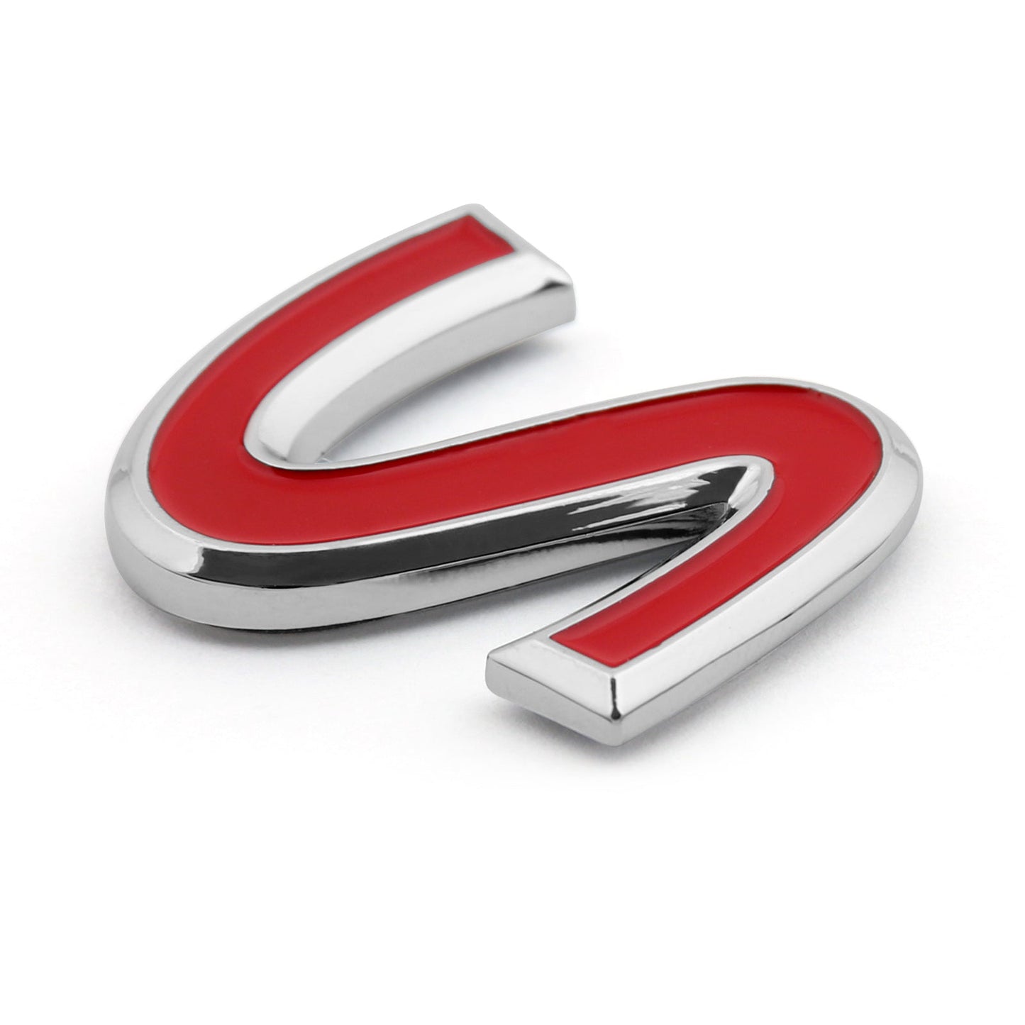 Decalcomania del distintivo dell&#39;emblema del portellone posteriore della lettera S rossa con finiture cromate per infiniti Q50 generico