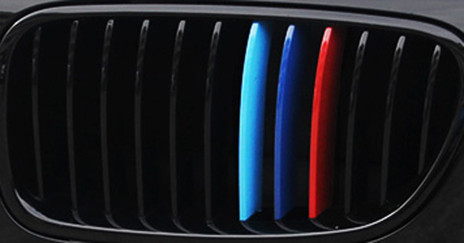 Griglia anteriore tricolore Strisce di copertura per griglia Clip Trim per BMW X3 X4 2011-2017 Generico
