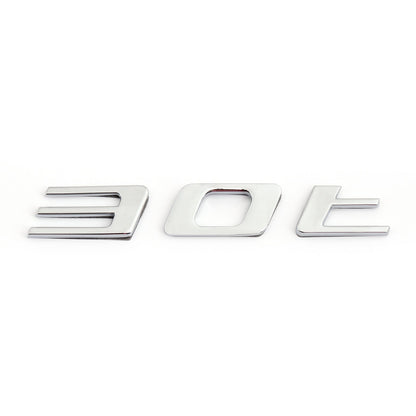 Chrome Letter 20T 25T 30T 35T Car Sticker Auto Rear Decal Emblem Jaguar F-PACE Generico