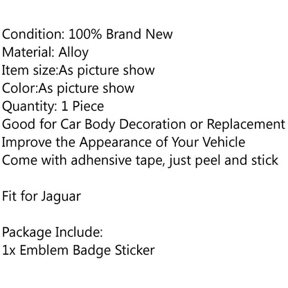 Chrome Letter 20T 25T 30T 35T Car Sticker Auto Rear Decal Emblem Jaguar F-PACE Generico