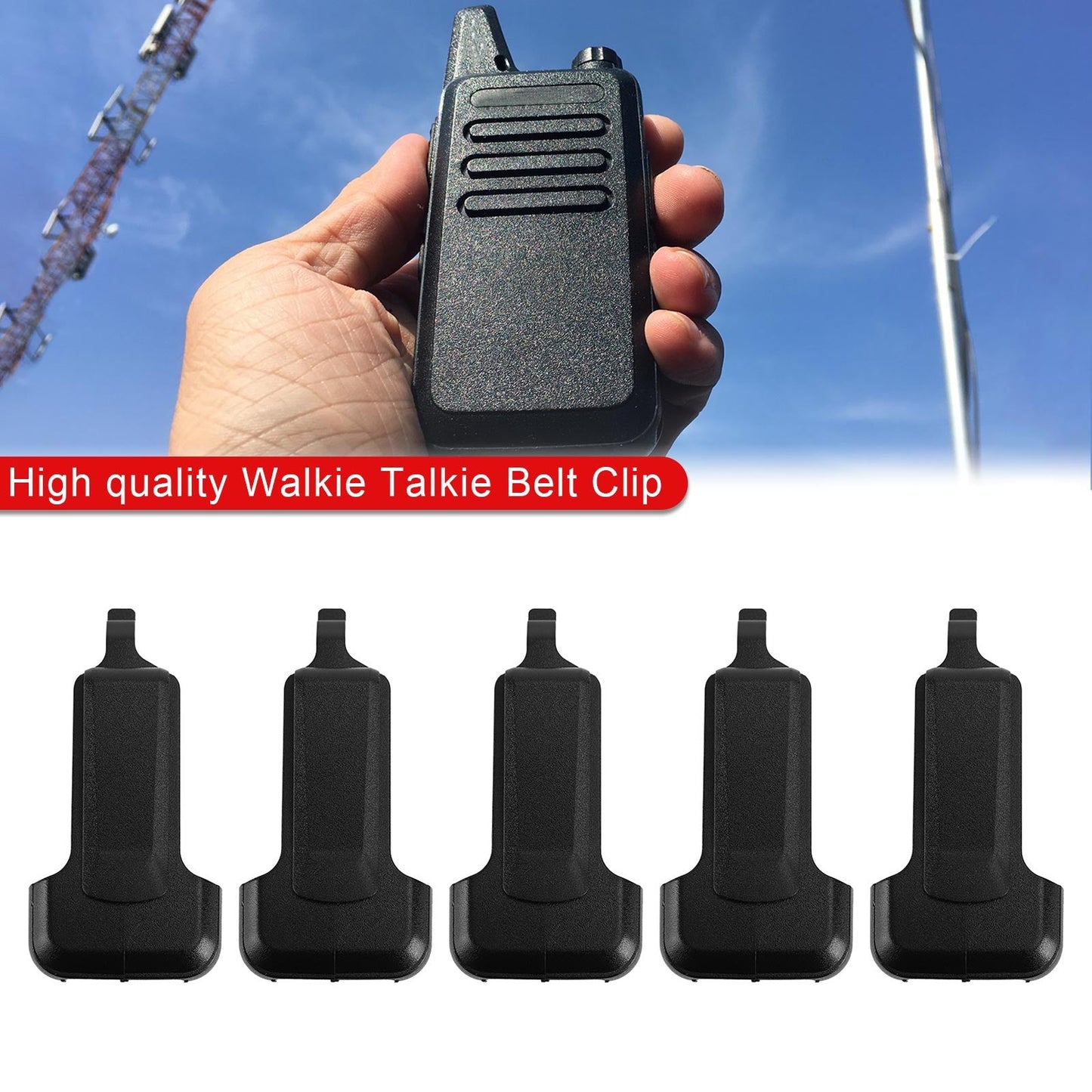 1x/5x Zs-B1 Clip da cintura con clip da tasca posteriore adatta per Kd C1/C2 Rt22 Rt622 Walkie Talkie