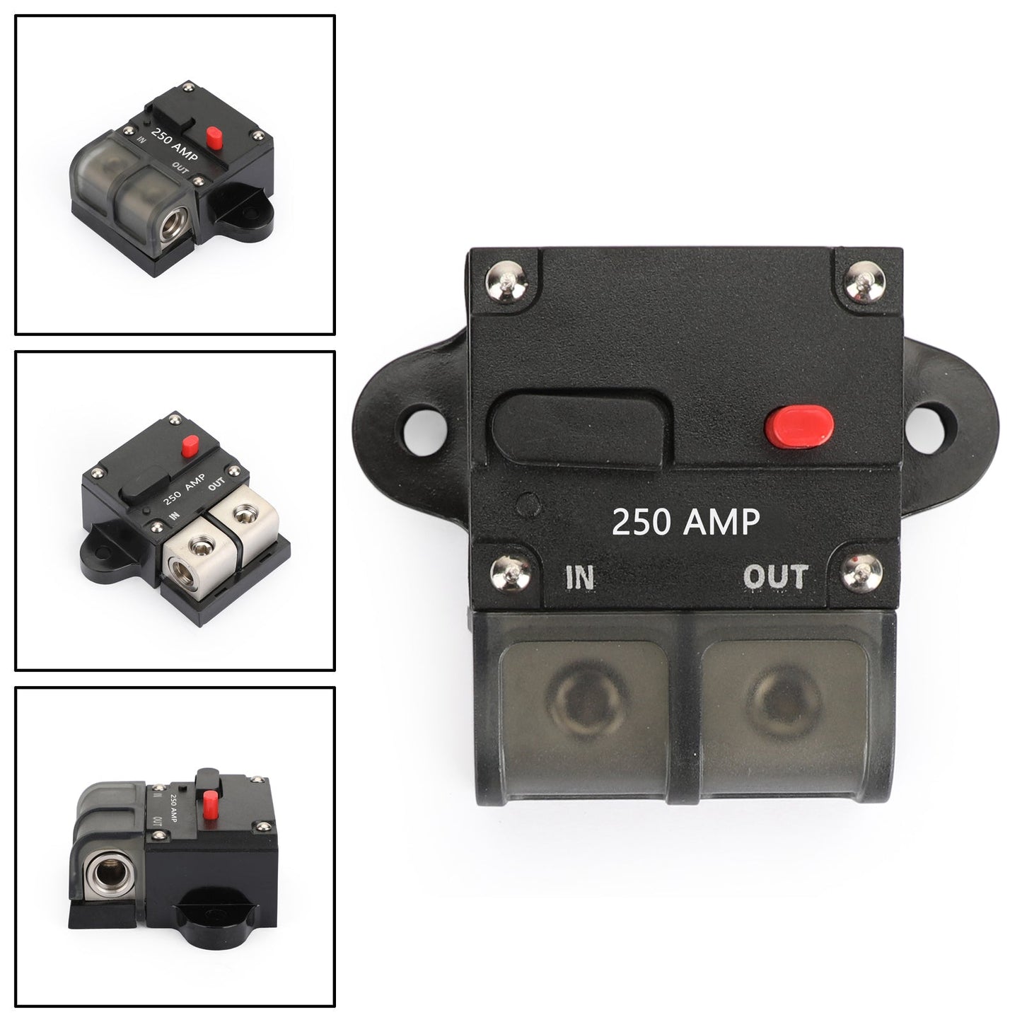 Morsettiera per fusibile dell'interruttore automatico in linea con ripristino manuale da 250 A Amp Marine Auto