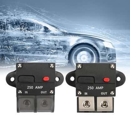 Morsettiera per fusibile dell'interruttore automatico in linea con ripristino manuale da 250 A Amp Marine Auto