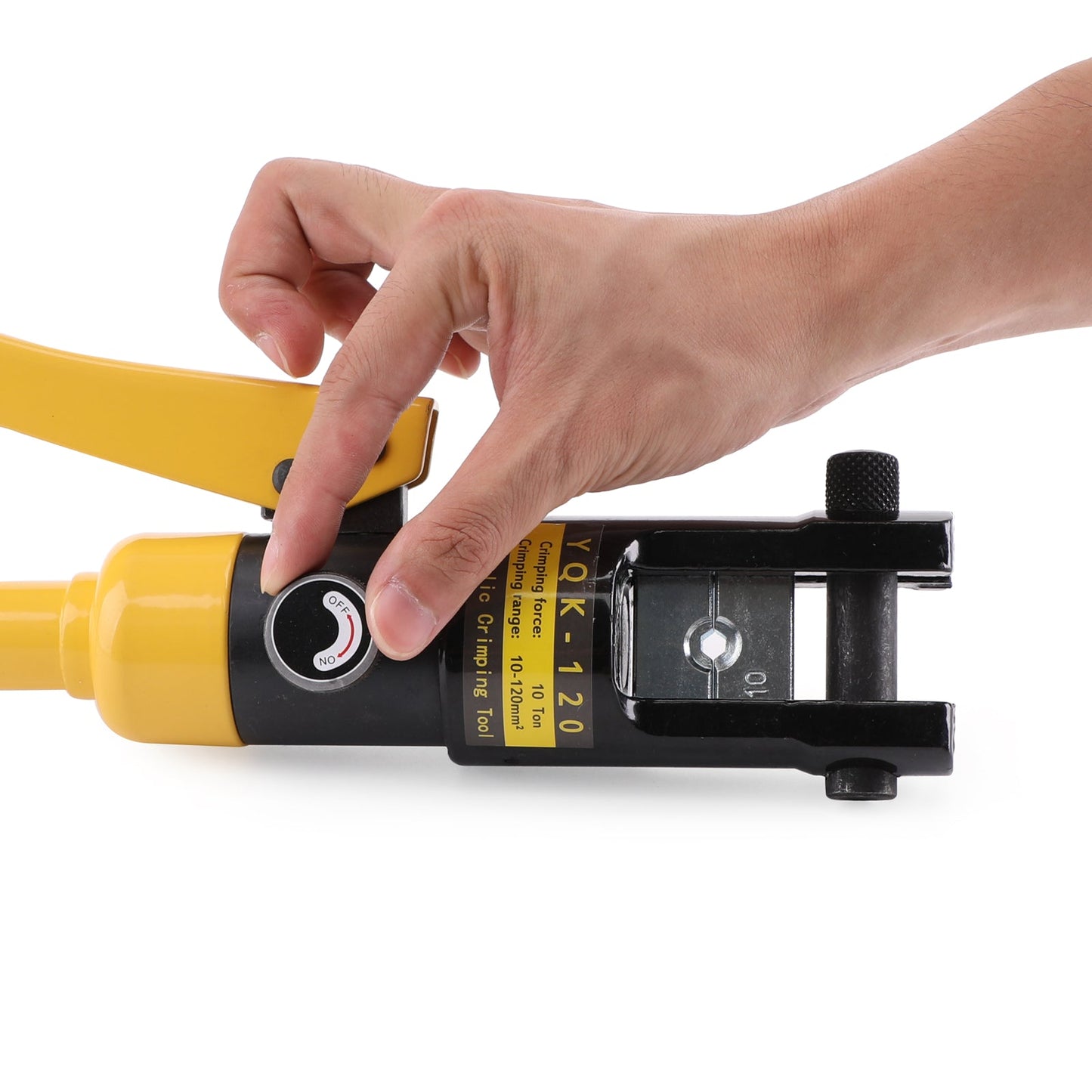 Crimpatrice terminale con capicorda per cavo della batteria a filo idraulico migliorata da 10 tonnellate e 8 matrici