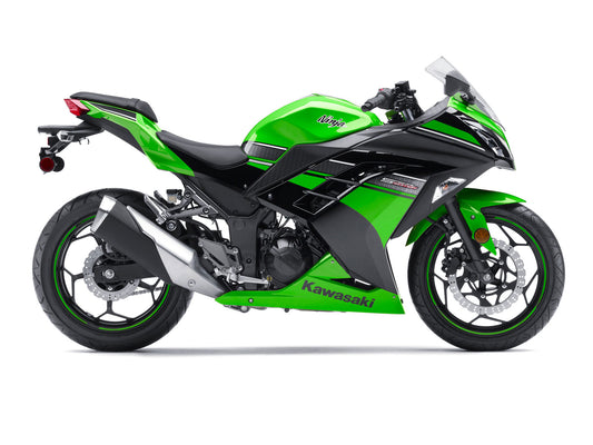 Amotopart 2013-2017 Kawasaki Ex300r Cladding Green & Black Kit