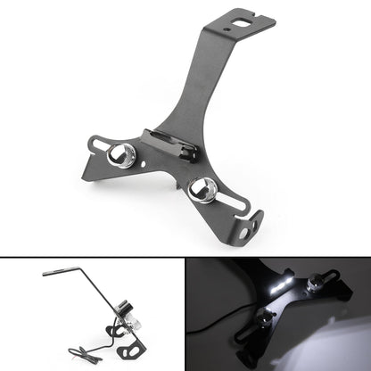 Blk Aluminium Alloy Motorcycle License Plate Holder Bracket For Ducati 848/1098