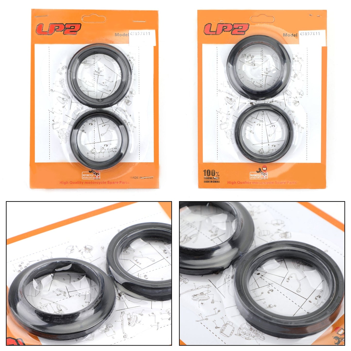 Kit Paraolio Forcella Anteriore Parapolvere per Honda GL1500 C CR500R CR250R CR125R 89-03 Generico